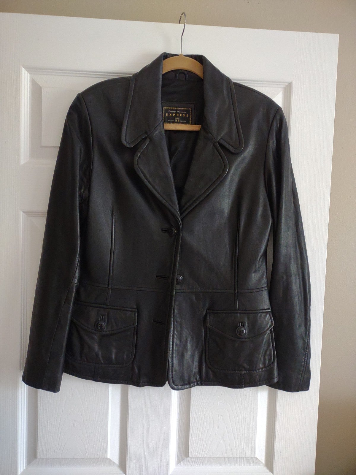 Black soft leather jacket