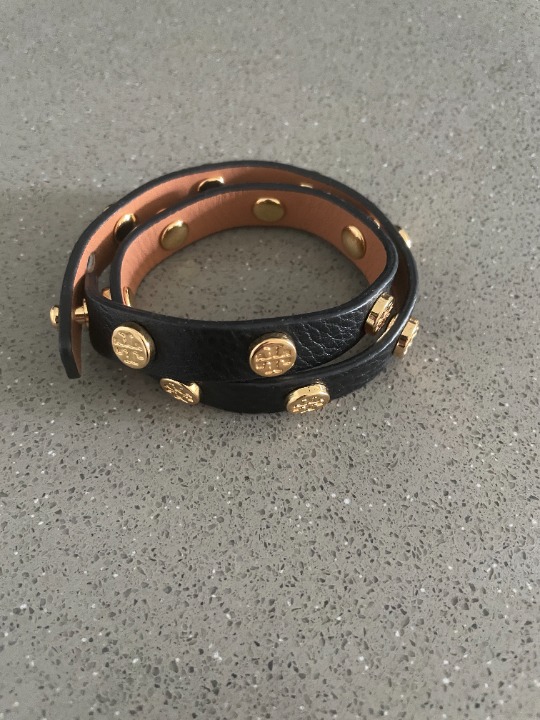 Tory Burch Black Gold Wrap Bracelet