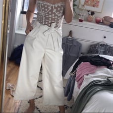 Faux leather pants