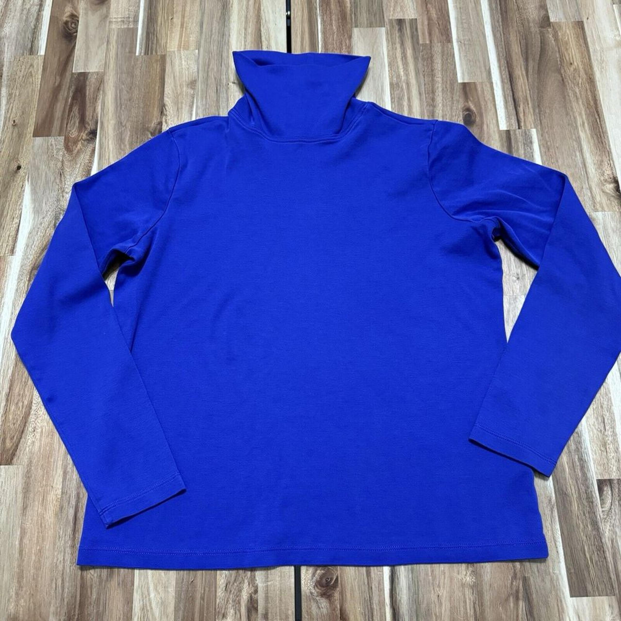 LL Bean Shirt Womens S Purple Turtleneck Pima Cotton Long Sleeve Outdoor 214949