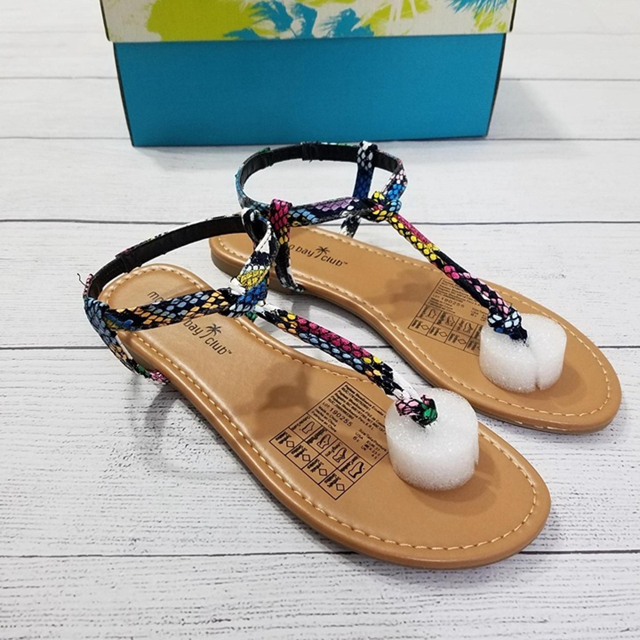 Montego Bay Club Meade Knot Thong Sandals Womens Size 6.5