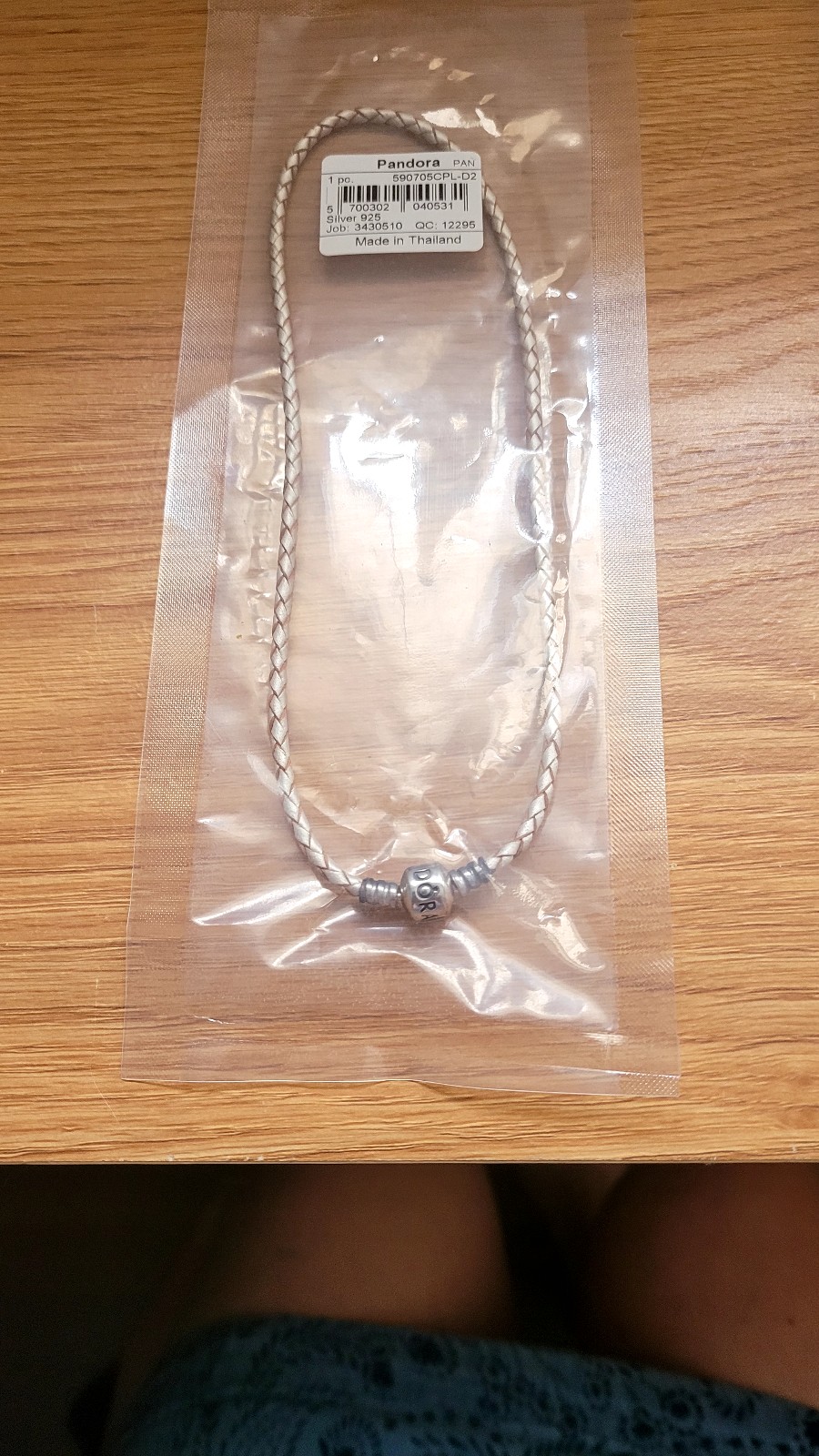 Pandora Silver 925 Braded Coard Necklace 15
