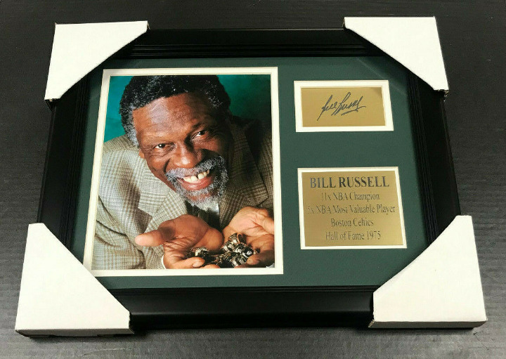 BILL RUSSELL CELTICS LASER AUTOGRAPH