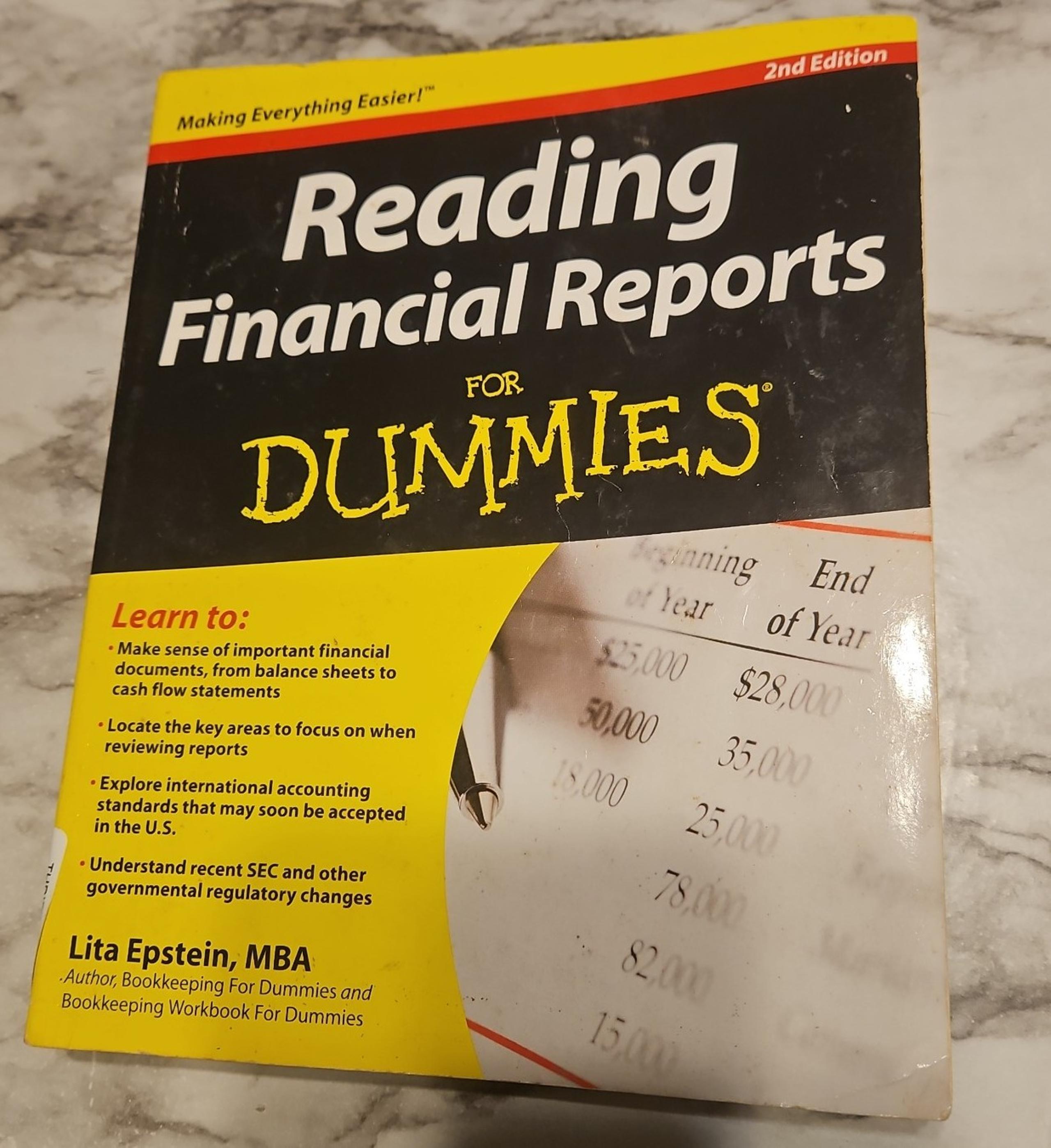 Reading Financial Reports For Dummies By Lisa Epstein