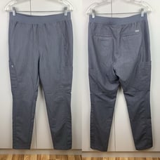 Figs TALL Axim Cargo Scrub Pant Graphite Gray Mens Small Straight Leg Medical