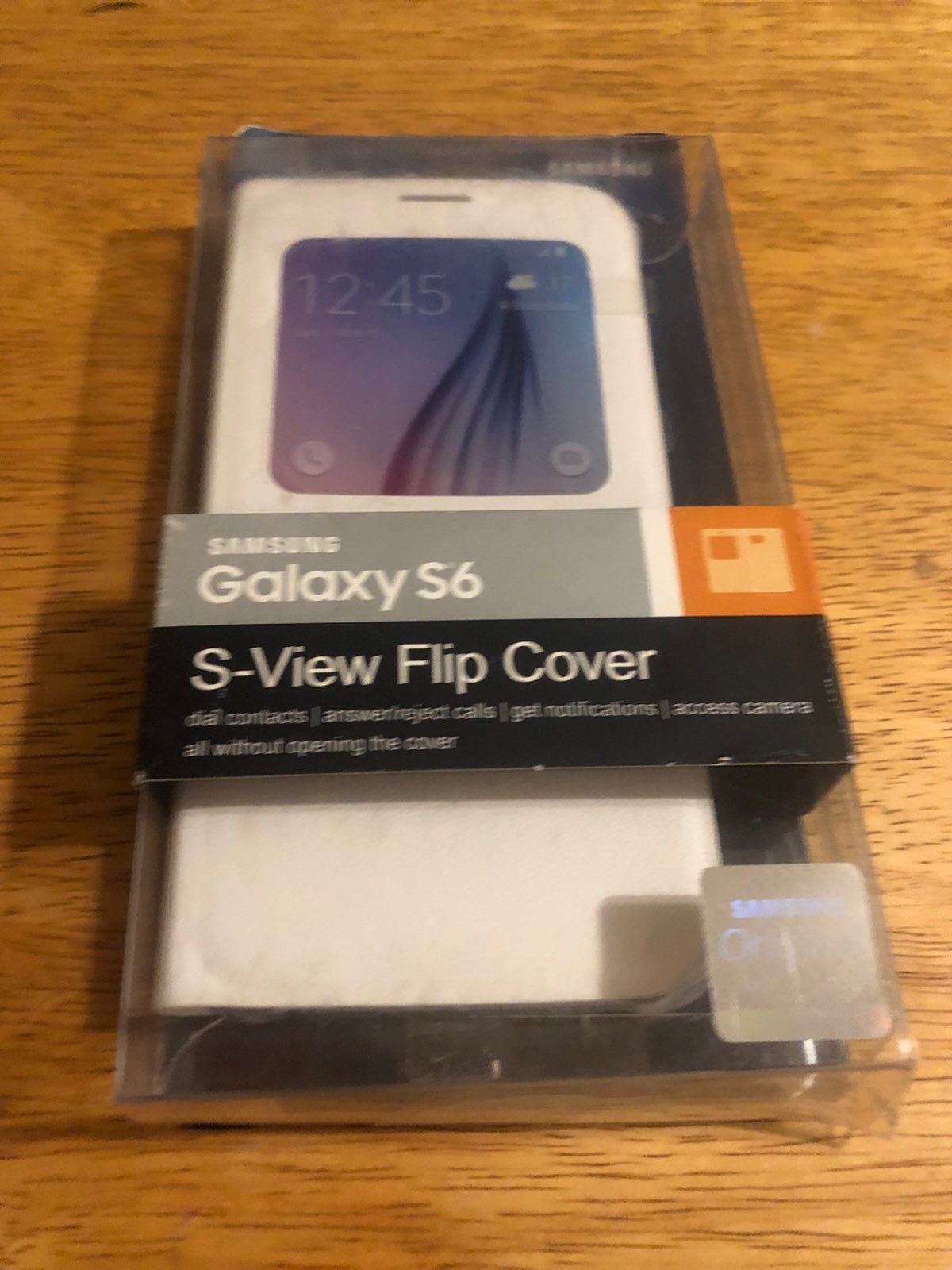 White Pearl Flip Cover Case for Use with Galaxy S6 (NEW)