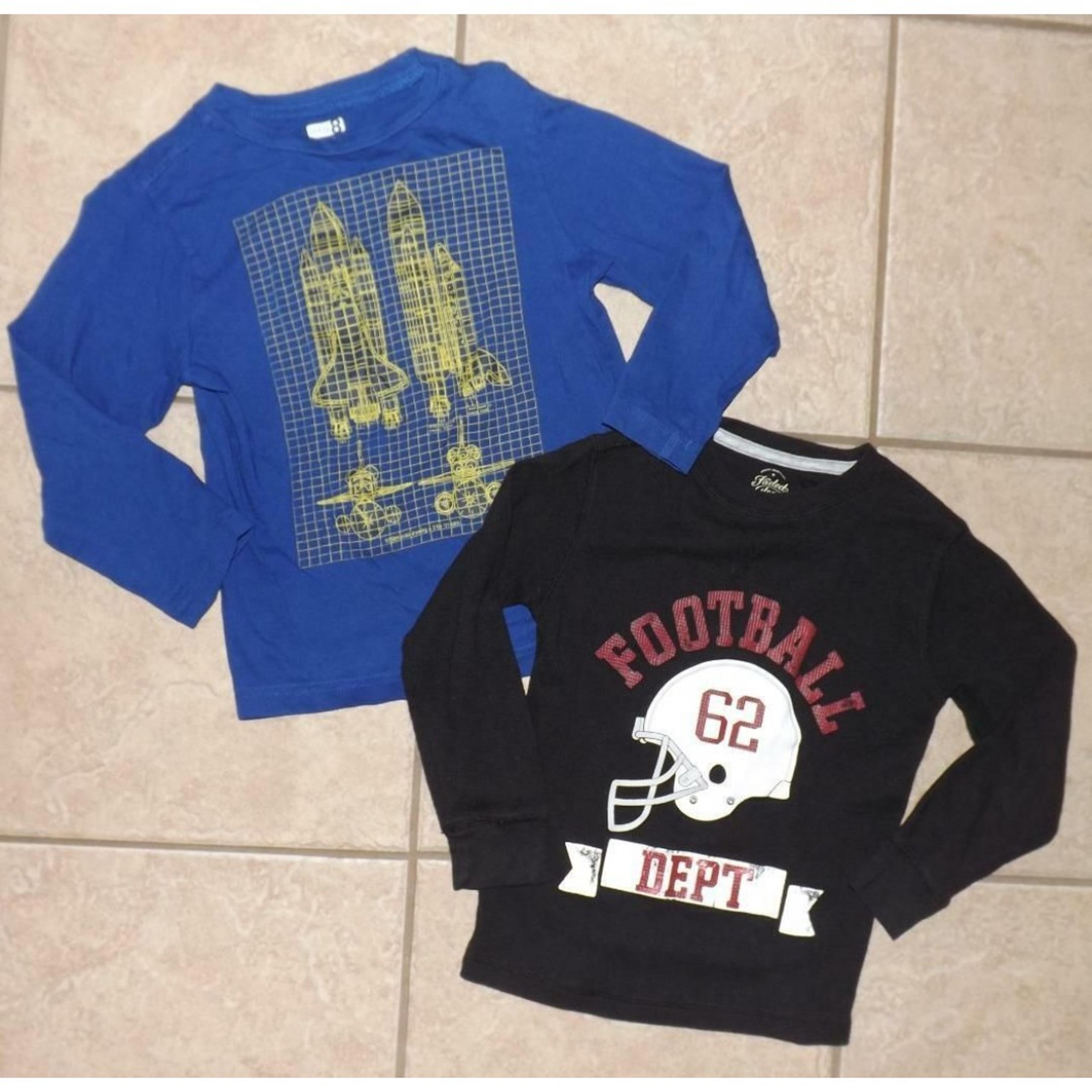 Boys 4 - 6 School or Play Long Sleeve 2 Pc Shirt Lot CRAZY EIGHT  FADED GLORY