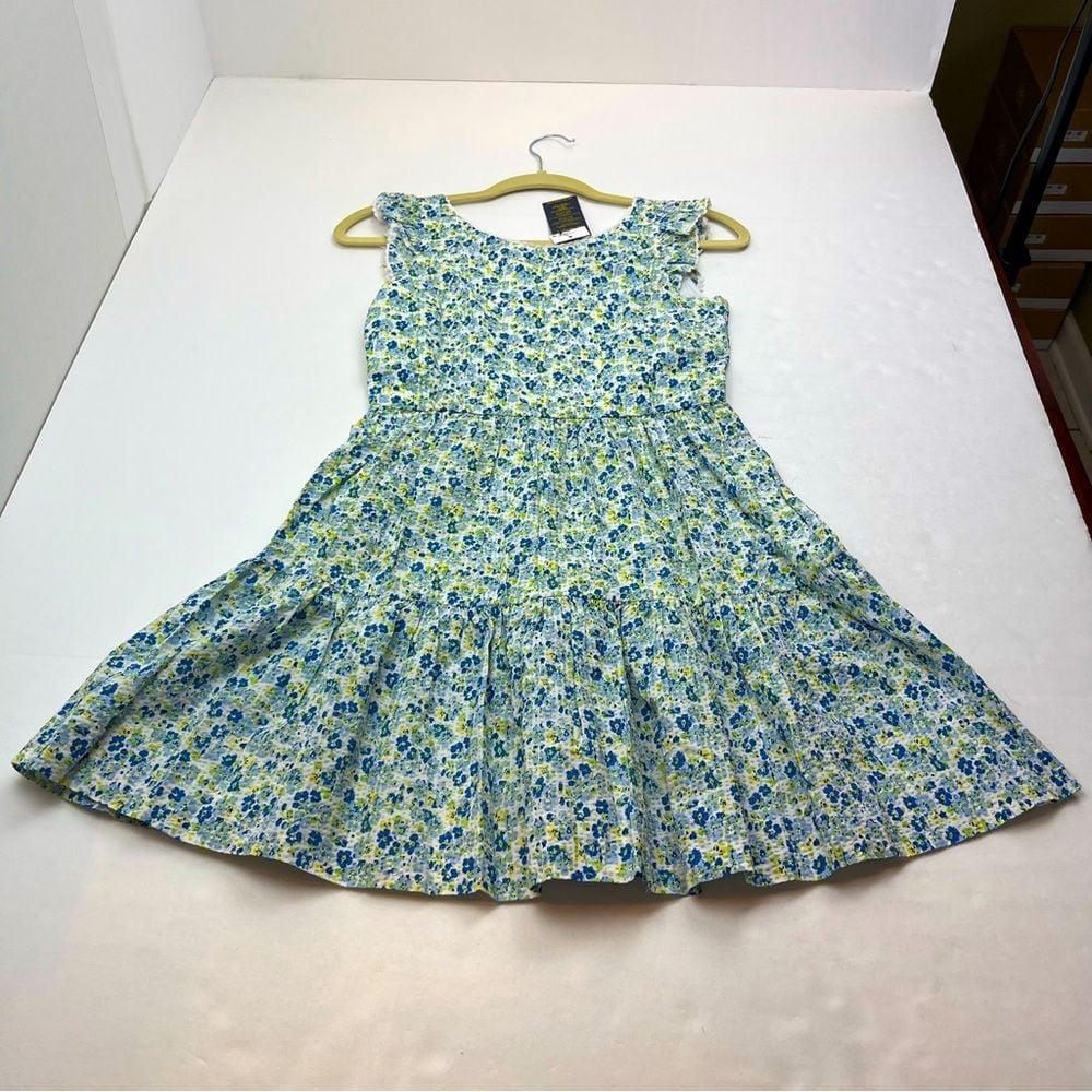 Polo Ralph Lauren Big Girls Size 14 Floral Cotton Seersucker Dress Spring NEW