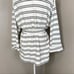 Bathrobe Sz L Waffle White & Black Stripes tie