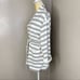 Bathrobe Sz L Waffle White & Black Stripes tie