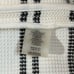 Bathrobe Sz L Waffle White & Black Stripes tie