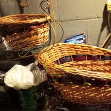 Basket wicker sleigh baskets