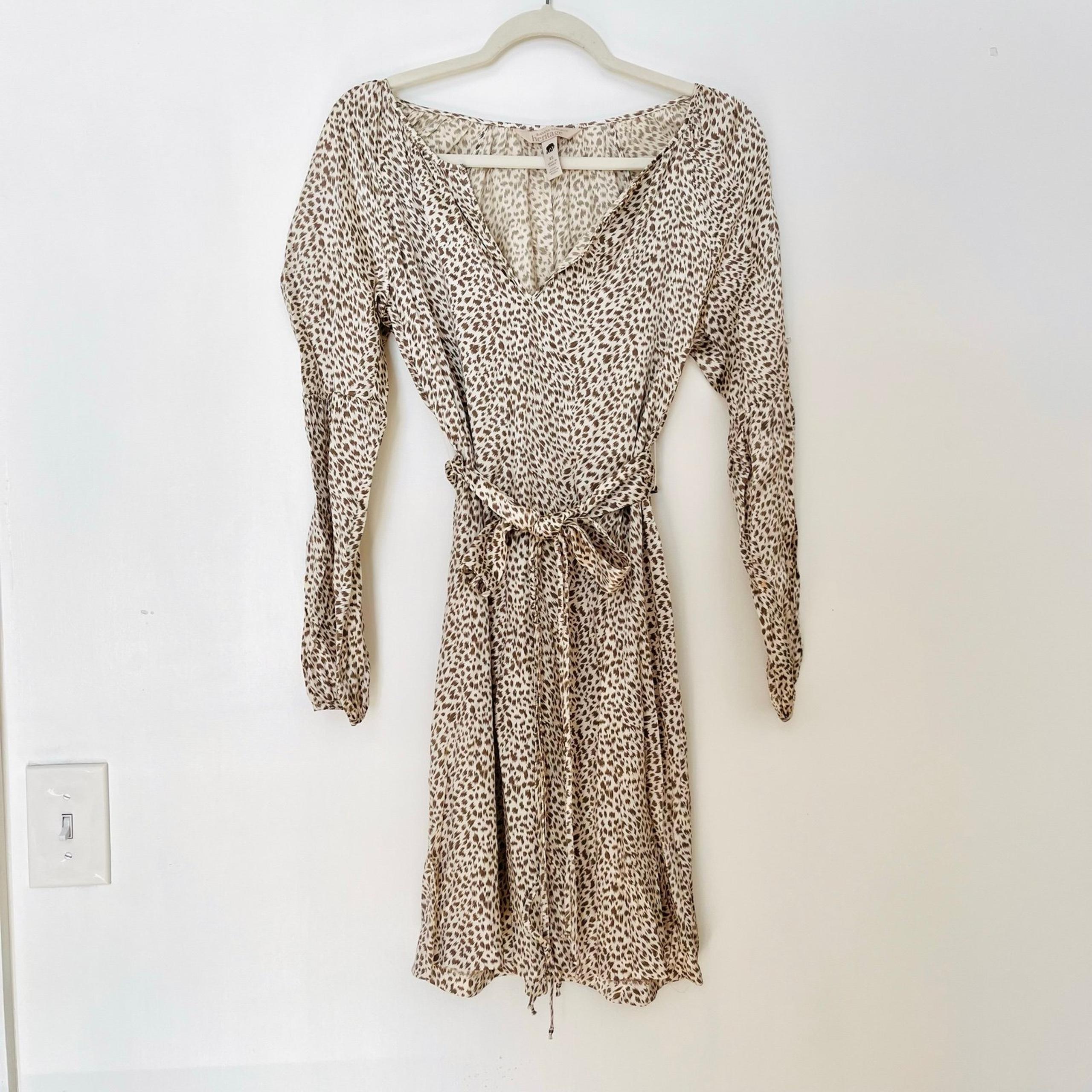 Silk leopard print dress