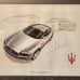 Maserati Quattroporte Art Print Lithograph Numbered Signed Engineer Pininfarina