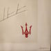 Maserati Quattroporte Art Print Lithograph Numbered Signed Engineer Pininfarina