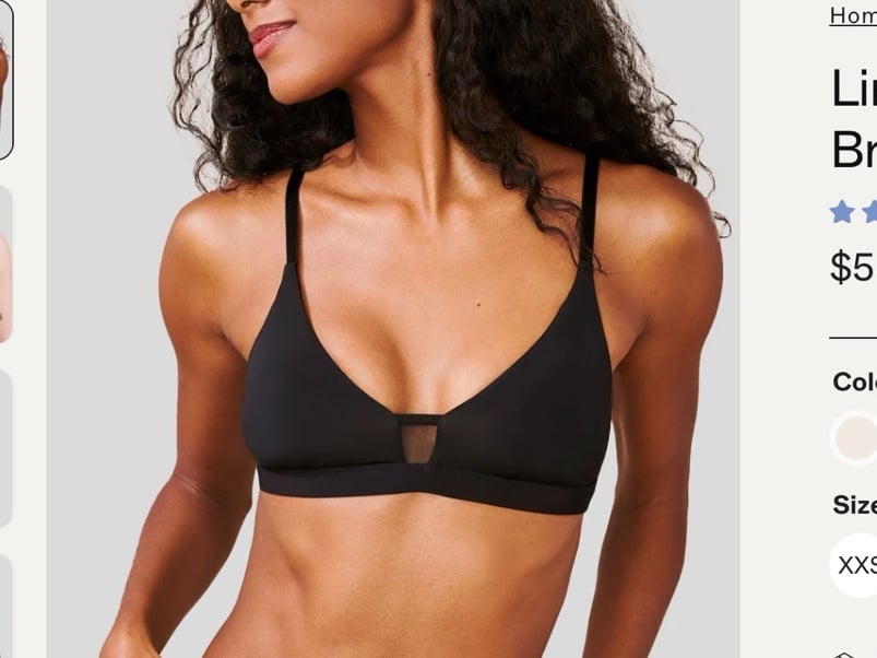 NEW Pepper Limitless Wirefree Scoop Bra XL 40AA 40A Black