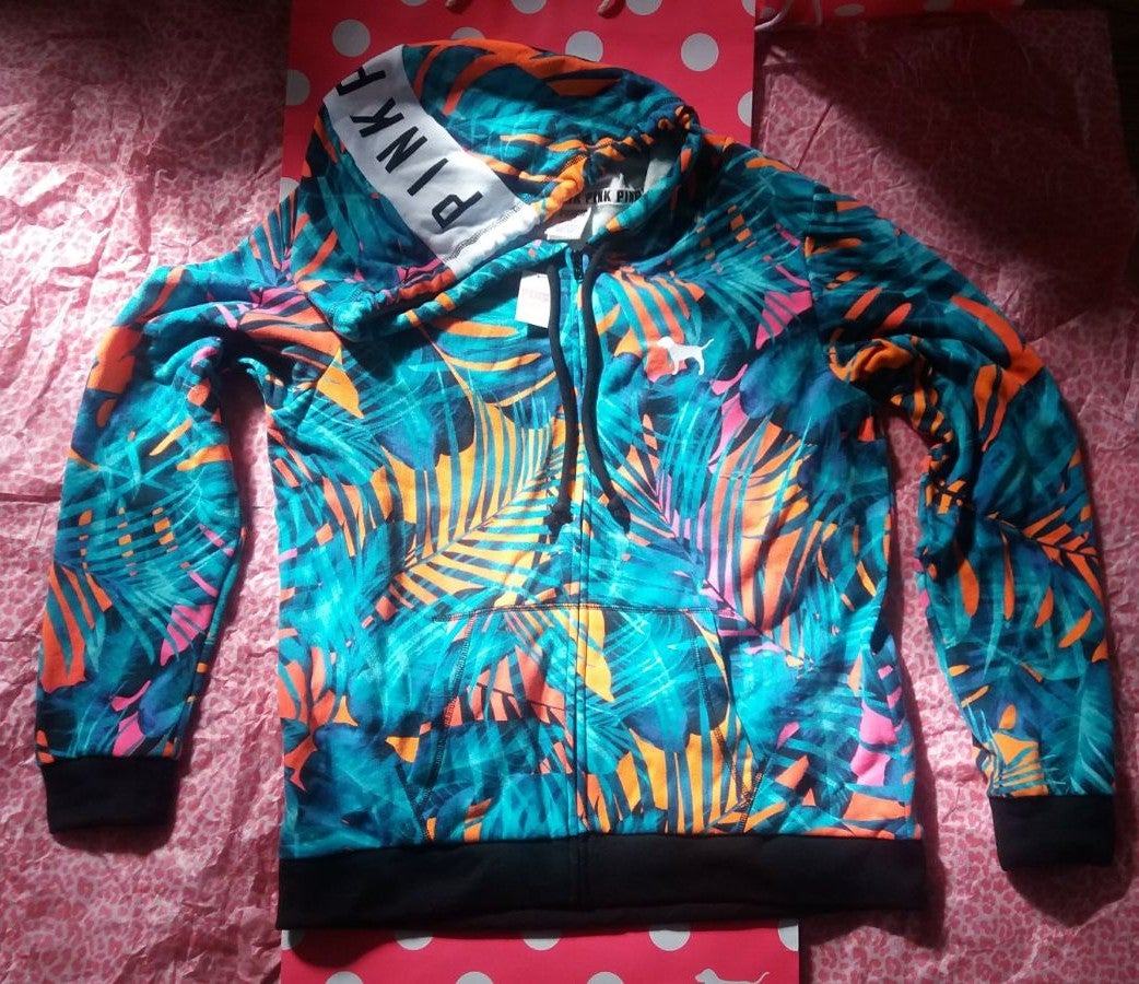Victoria's Secret PINK Tropical Palm Zip