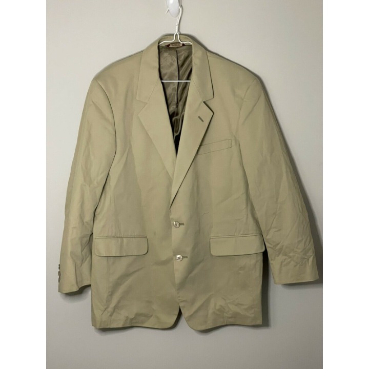 Paul Stuart Sport coat soft cashmere two button up beige 31 long 21 armpit