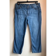 J. Jill womens size 10 jeans authentic fit crop stretch Medium wash Cropped