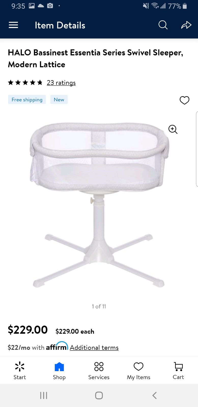Halo bassinet swivel sleeper modern latt