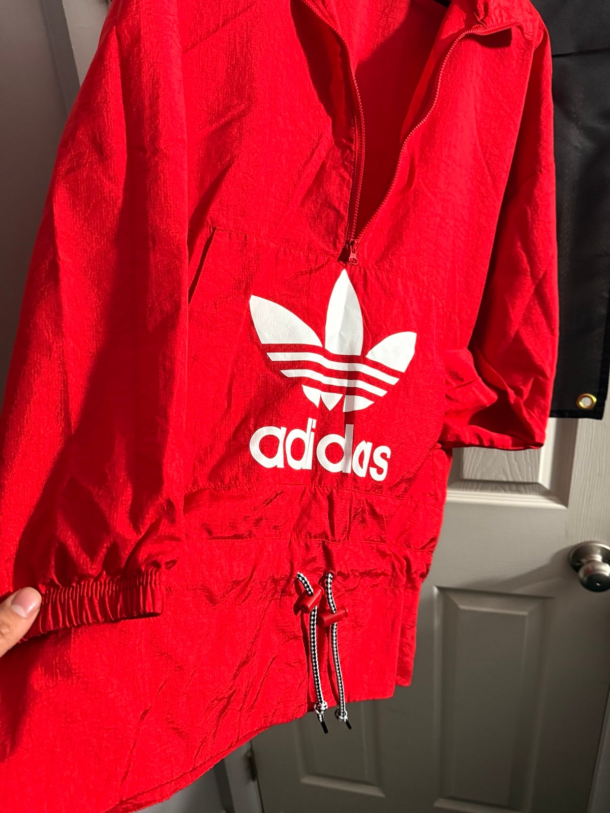 Rare ADIDAS quarter zip pullover windbreaker