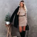 New Balloon sleeve Turtleneck Knitted Sweater Dress