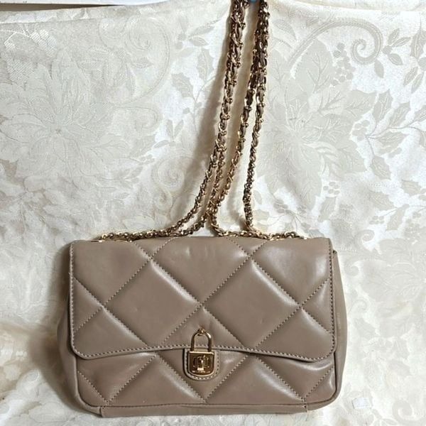 Paul Costello Tan Leather Convertible Medium Shoulder Crossbody Bag