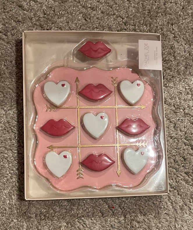 Valentine’s Day Ceramic Cookie Tic Tac Toe