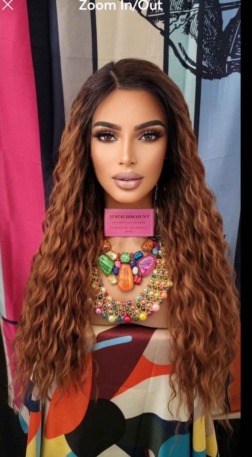 Double brown copper water wave HD lace front wig