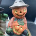 Vintage Brinn’s Ceramic Halloween Jack O Lantern Light Set Of 3 Mr. Pumpkin Work