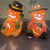 Vintage Brinn’s Ceramic Halloween Jack O Lantern Light Set Of 3 Mr. Pumpkin Work