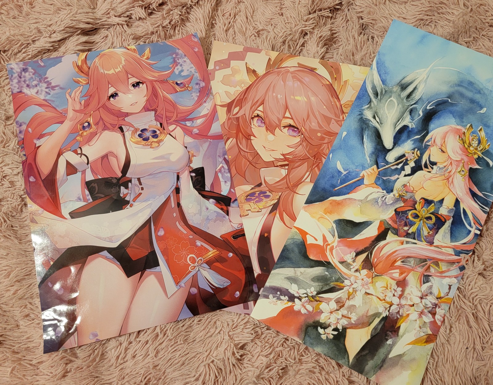 Set of 3 Yae Miko Art Prints