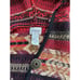 Vintage 90s Womens Medium Western Navajo Knit Hooded Long Cardigan Sweater Coat