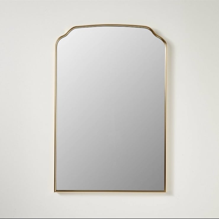 20 x30 Romantic Arch Aluminum Wall Mirror Brass - Threshold™ designed with Stud