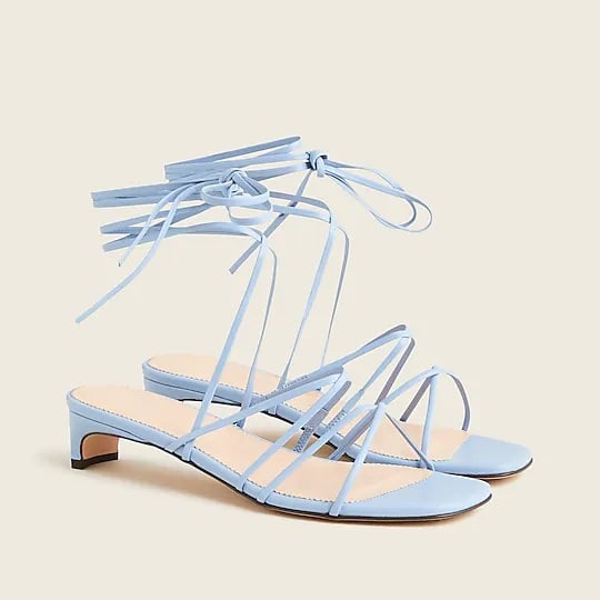NWOT J Crew Sandals leather tied sandals blue 8