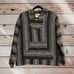 Iguana Jack Unisex Striped Pullover Hoodie Long Sleeves Black/Gray Size Medium