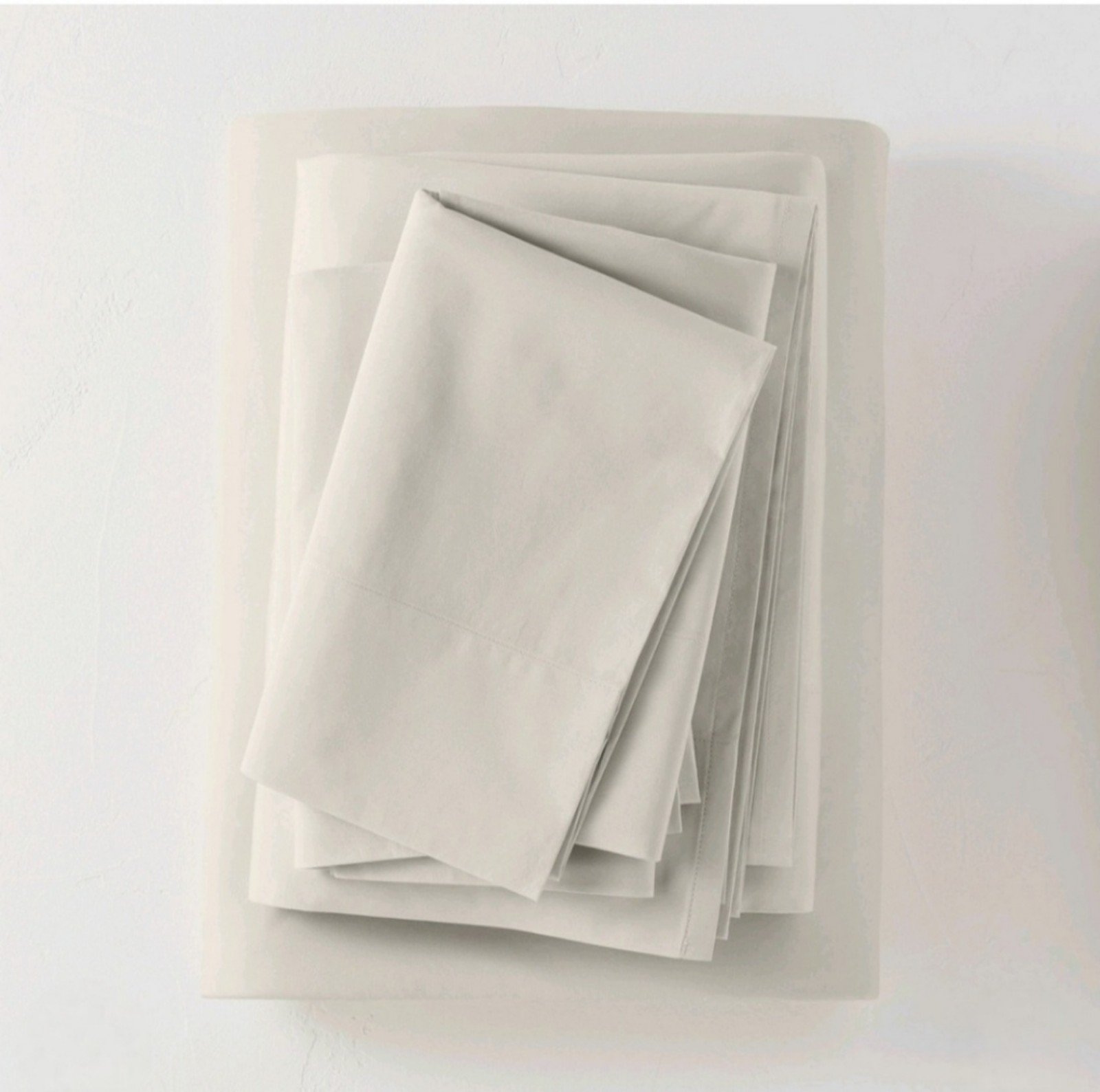 Casaluna Full Washed Supima Percale Solid Sheet Set Natural
