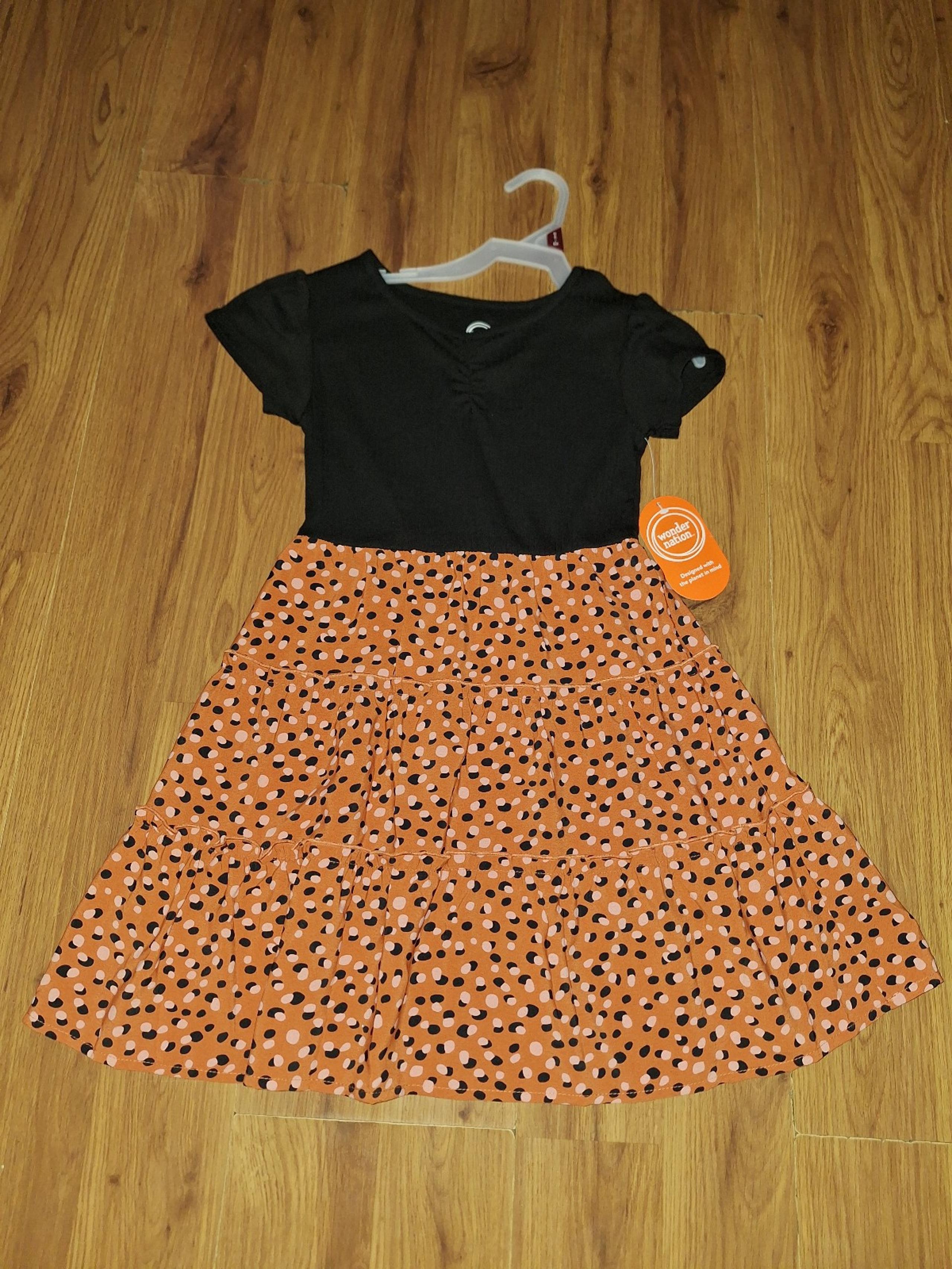 Wonder Nation Girls Size 6/6X Knit to Woven Dress Nwt