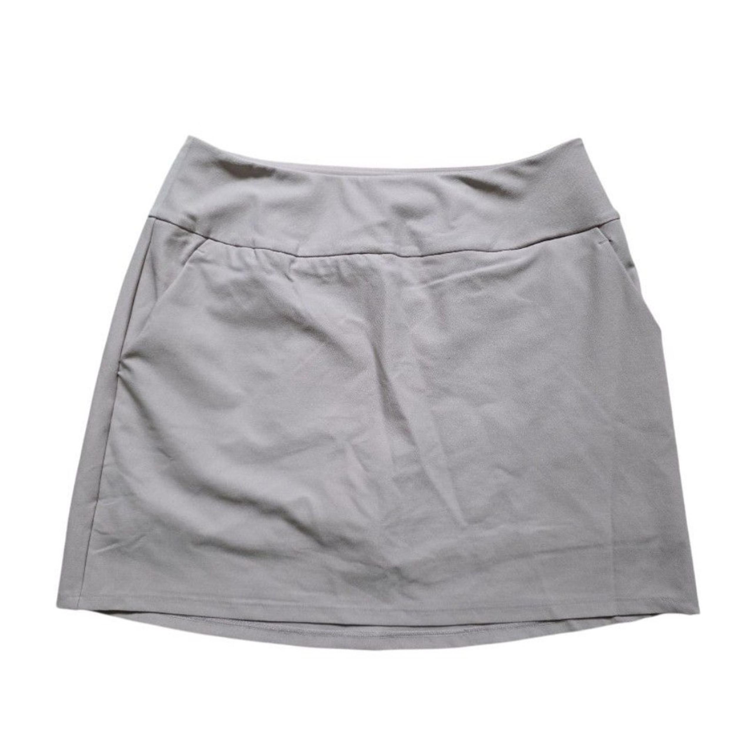 Adidas Golf Skort Beige Women Size Medium Lined Mini Skirt Pockets NWT Dri Wick