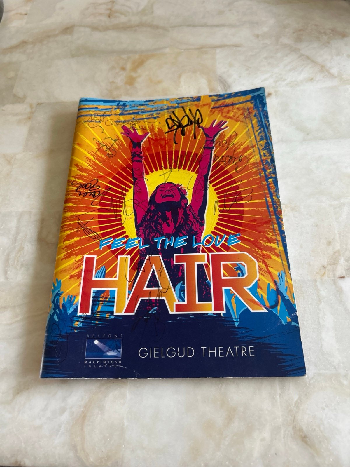 Steel Burkhardt (Cast Signed) HAIR Gavin Creel 2010 London Revival Program