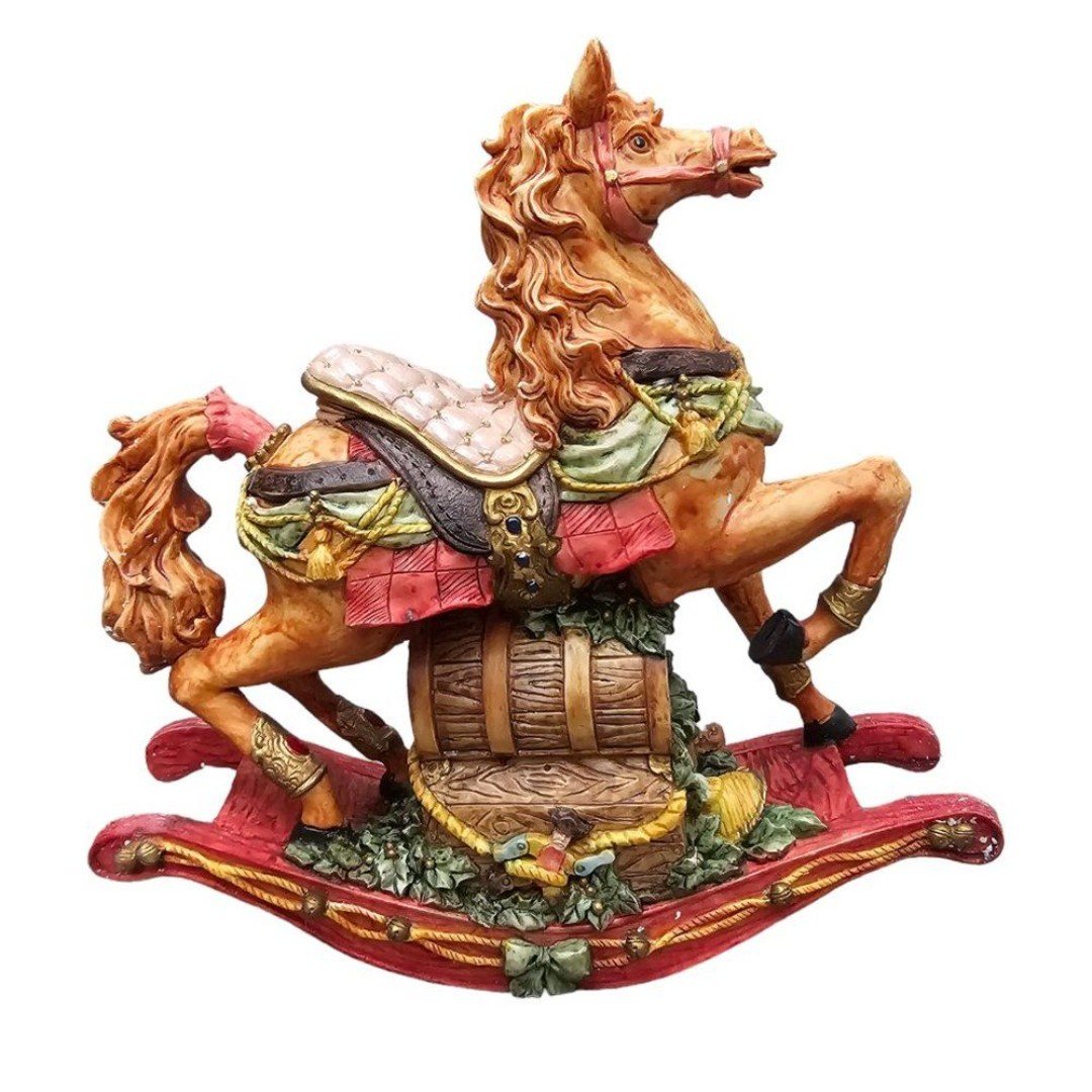 Windsor Collection Musical Christmas Rocking Horse Decor In Box