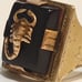 Vintage Mexican Biker Ring With Black Onyx And Gold Scorpion circa 1940s Size:10