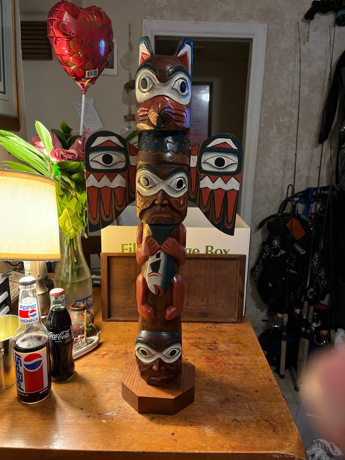 Alaska Black Diamond Eagle Boy Totem