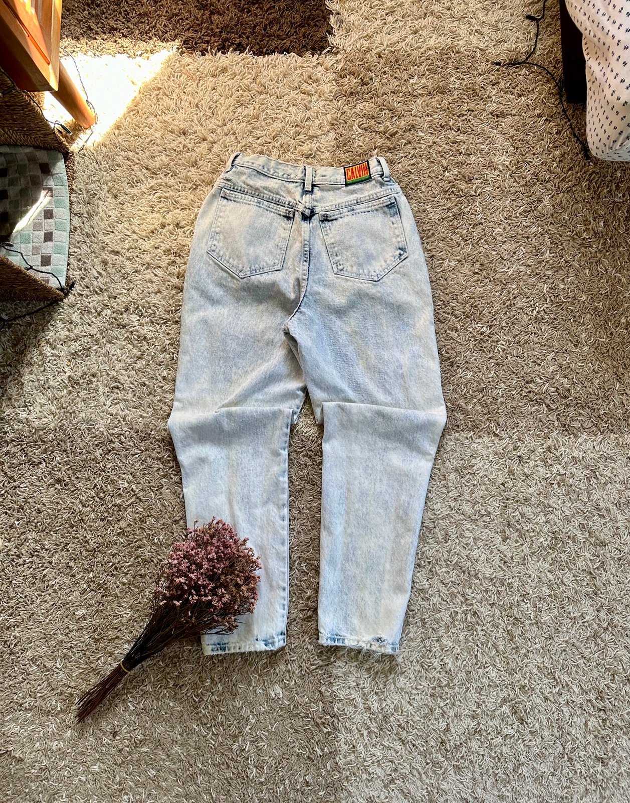 80s Vintage Calvin Klein Ripped Stonewashed Jeans Mom Fit Boyfriend Stonewashed