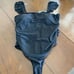 Swimsuit Hilinker One-Piece Women's 2XL Black Padded Ruffle Polyester Gathered