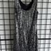 Adrianna Papell Evening Dress Women 6 Black Embellished Sequin Mini Tank Dress