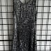 Adrianna Papell Evening Dress Women 6 Black Embellished Sequin Mini Tank Dress