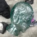 Clear Textured Skeleton Skull Head Glass