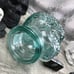 Clear Textured Skeleton Skull Head Glass