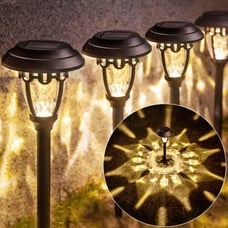LeiDrail Solar Pathway Lights, 8 Pack Solar Lights Outdoor Garden Waterproof